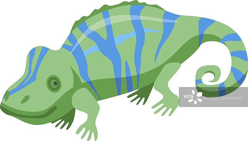 变色龙图标2.5D风格图片素材