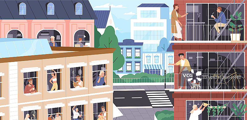 居家隔离概念：新型冠状病毒隔离期图片素材