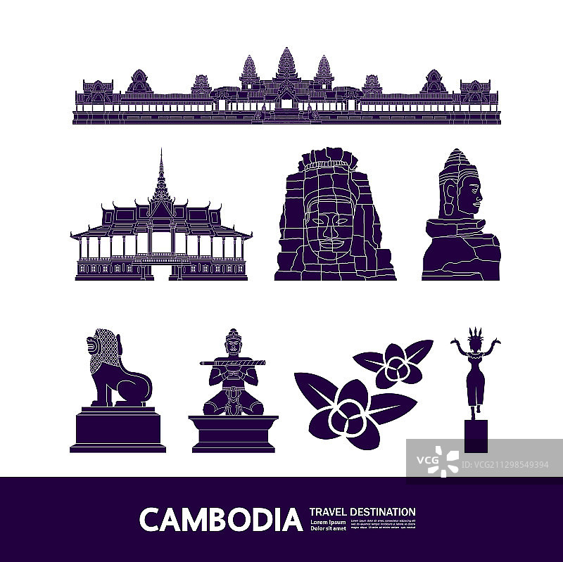 柬埔寨旅游目的地图片素材