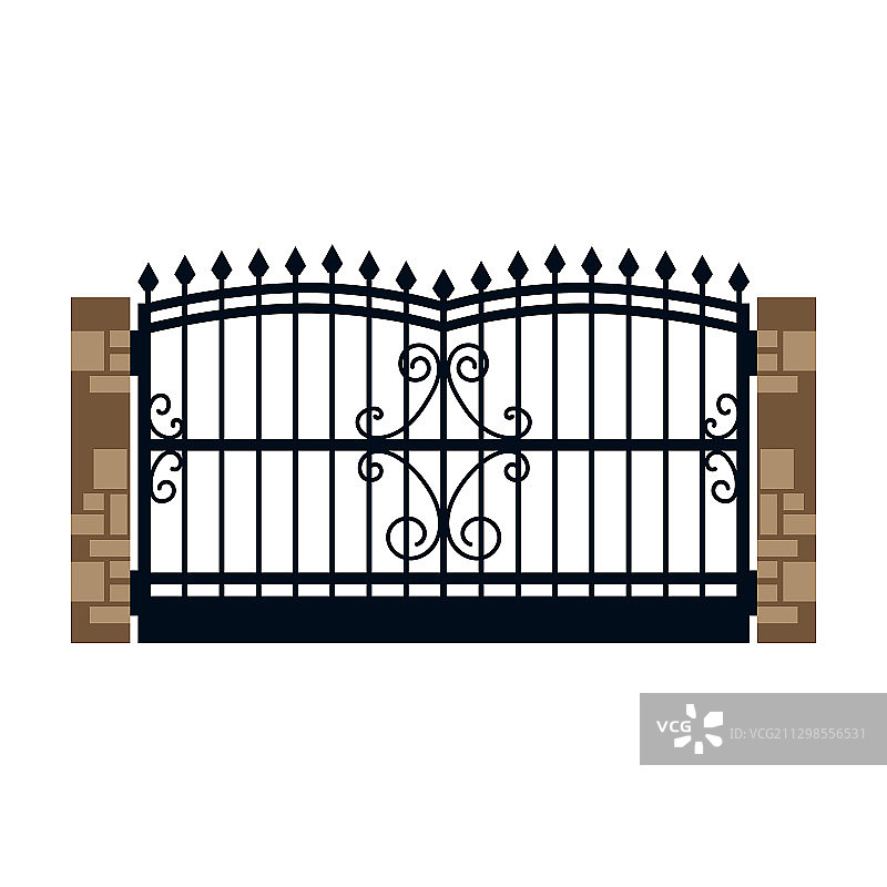 栅栏门图标卡通图标图片素材