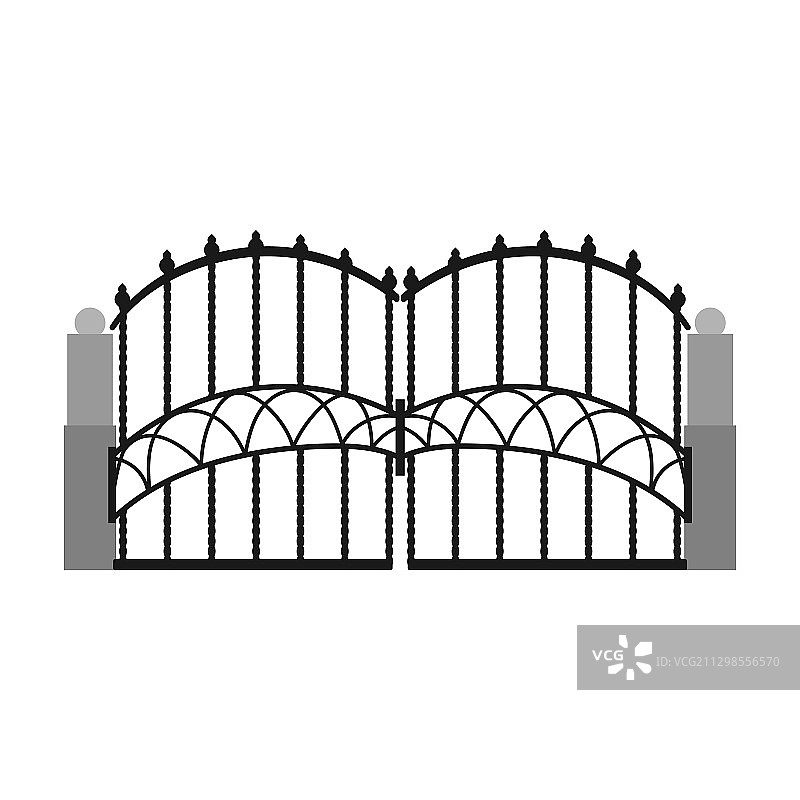 栅栏门图标卡通图标图片素材