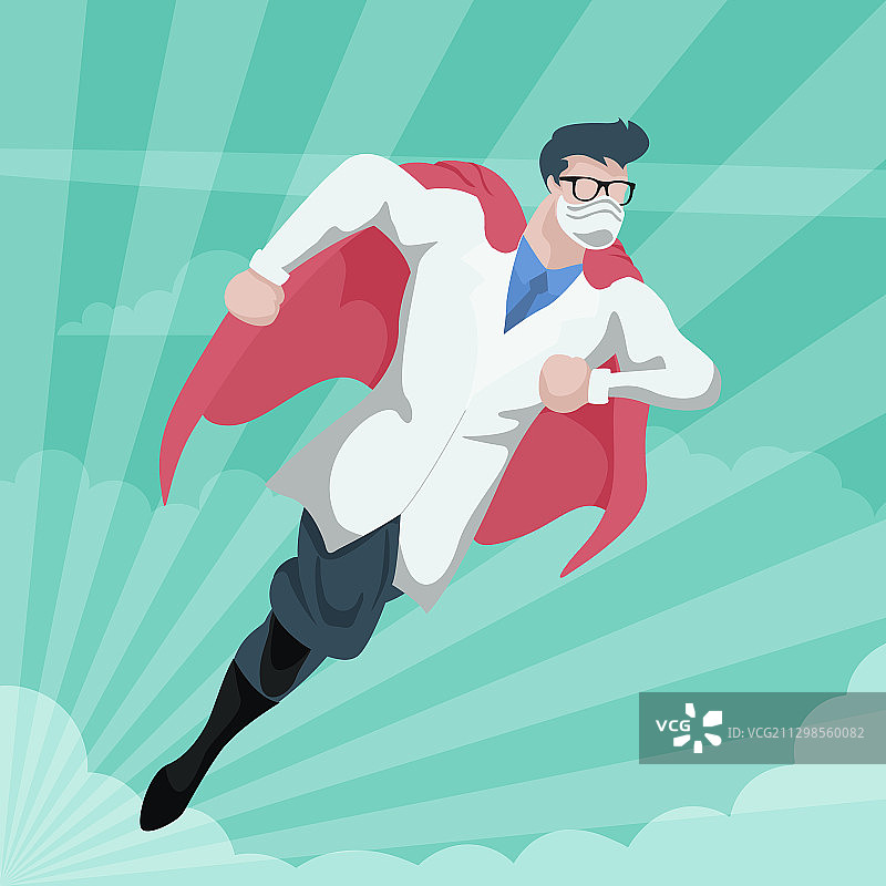 移动纸板设计医生超级英雄图片素材