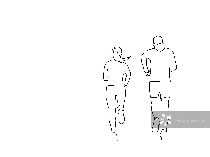 街上的人物简笔画图片素材