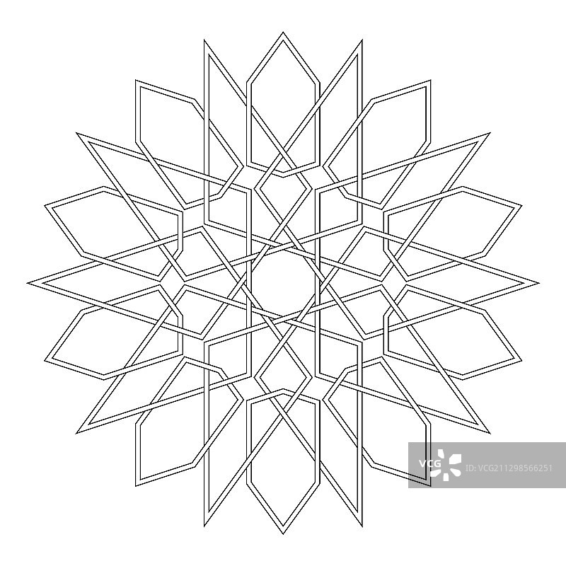 伊斯兰风格无缝曼陀罗花纹图片素材