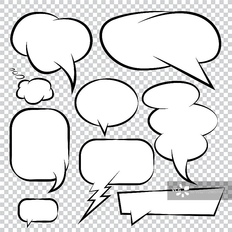 卡通漫画气泡对话框图片素材