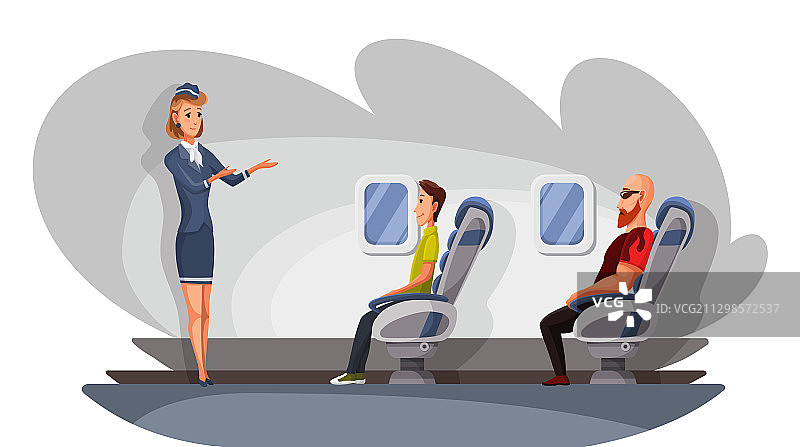 飞机机组人员与乘客图片素材