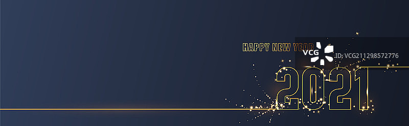 2021新年金色光效文字图片素材