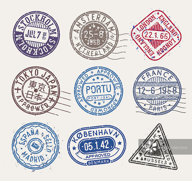 邮票合集图片素材