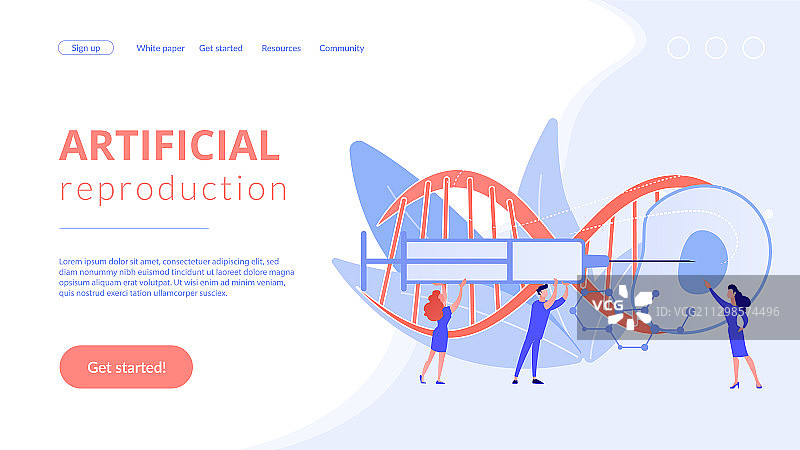 人工生殖概念落地页图片素材