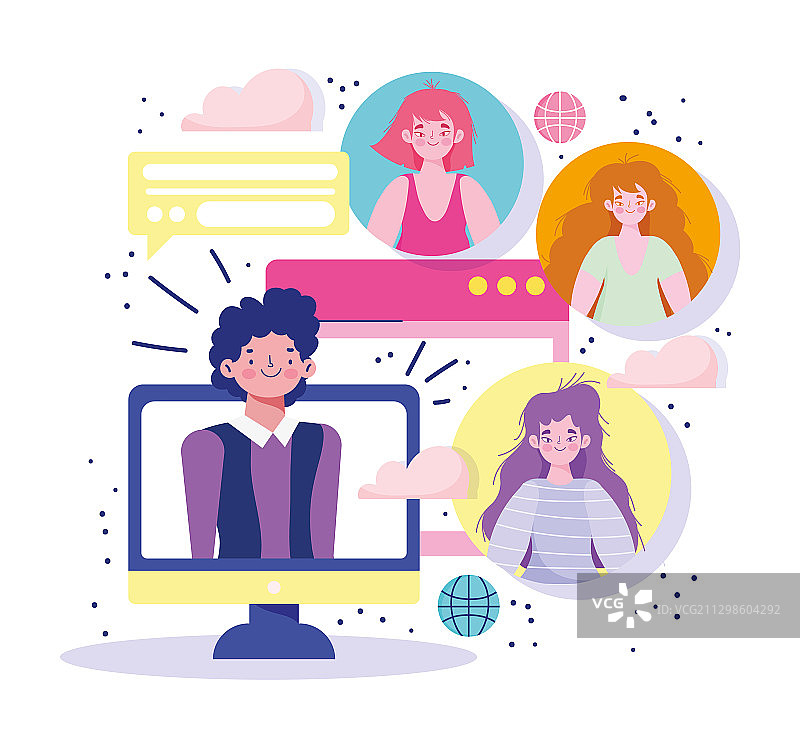 在线会议 伙伴关系 网络图片素材