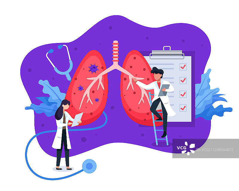 肺部健康诊断概念图片素材