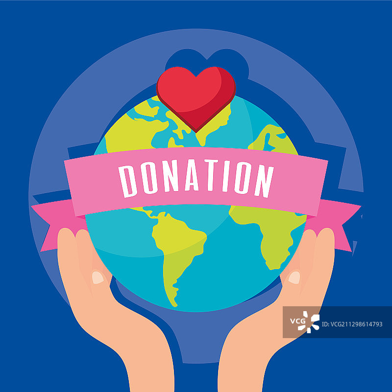 慈善捐赠：爱心地球图片素材