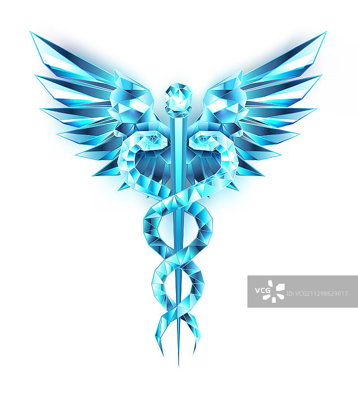 蓝色卡杜西斯符号图片素材