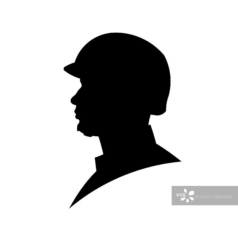 军人头部轮廓图片素材