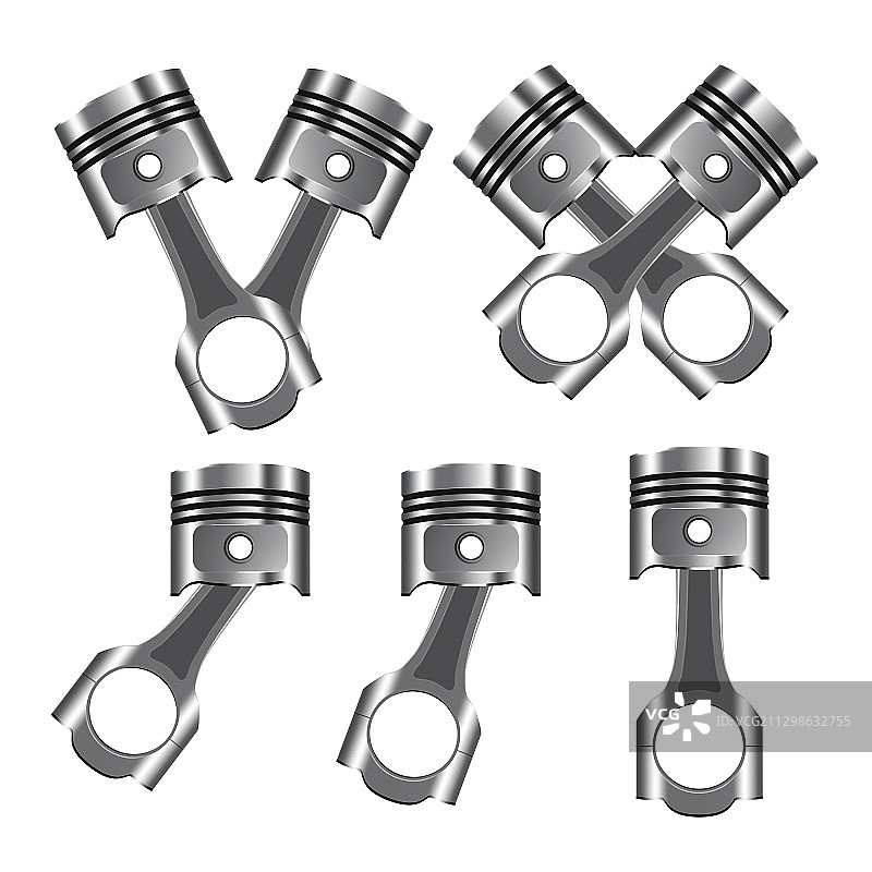汽车发动机活塞细节套件图片素材