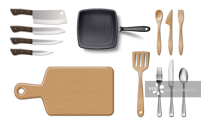 厨房用具或炊具模型素材图片素材