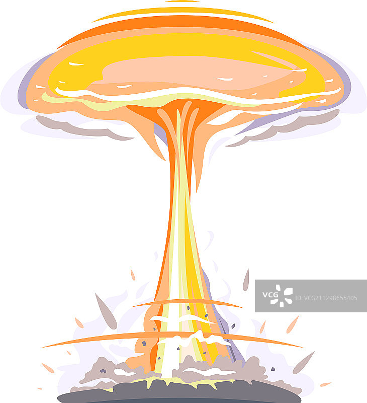 大型炸弹爆炸孤立图片素材