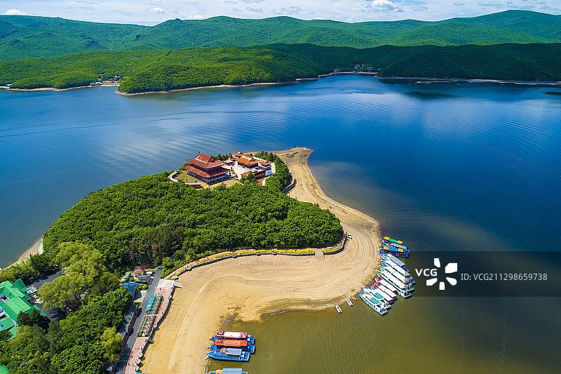 镜泊湖风光图片素材