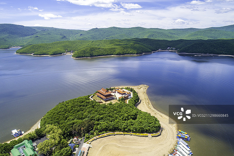镜泊湖风光图片素材