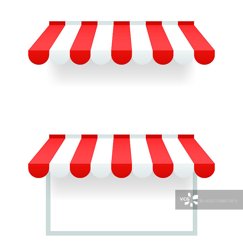 店铺遮阳篷3D效果图片素材