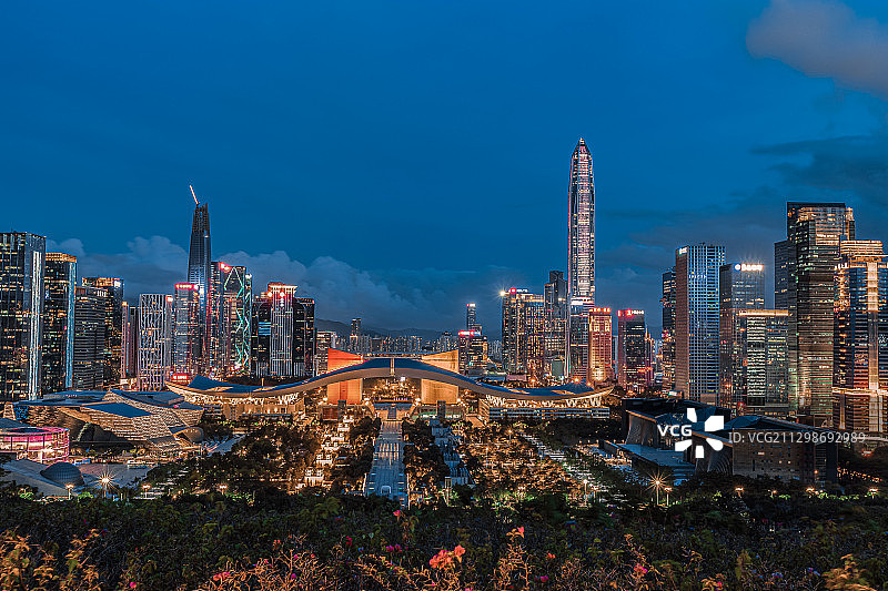 深圳市民中心及福田CBD图片素材