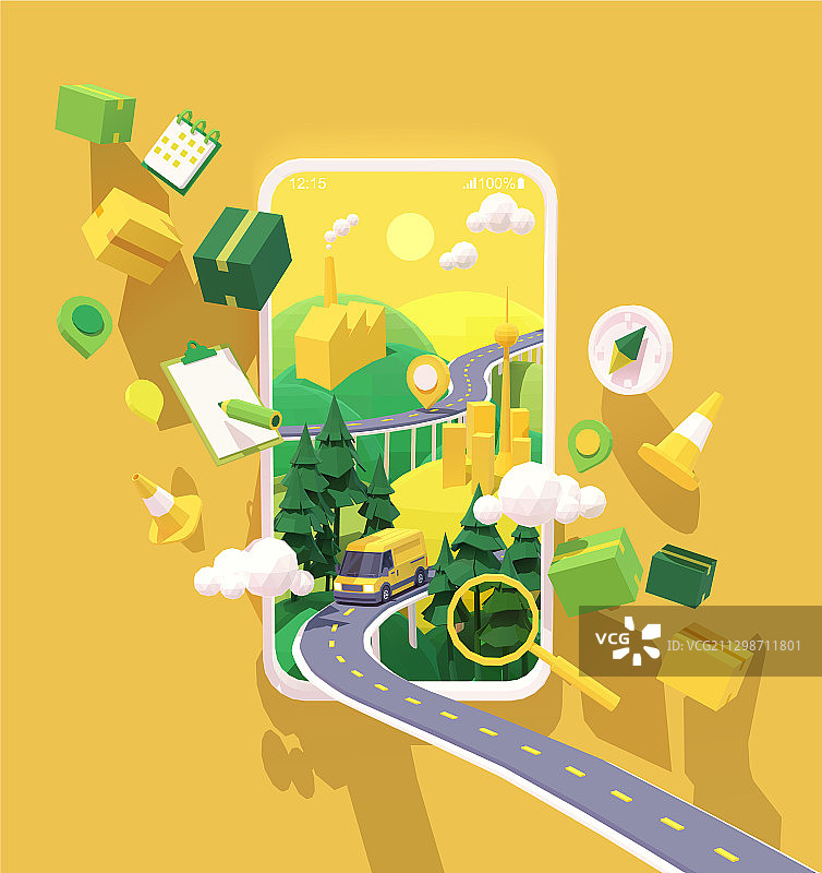 快递服务App图片素材