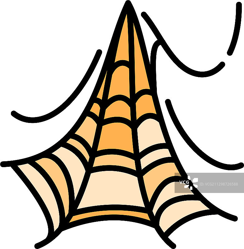 长蜘蛛网图标轮廓样式图片素材