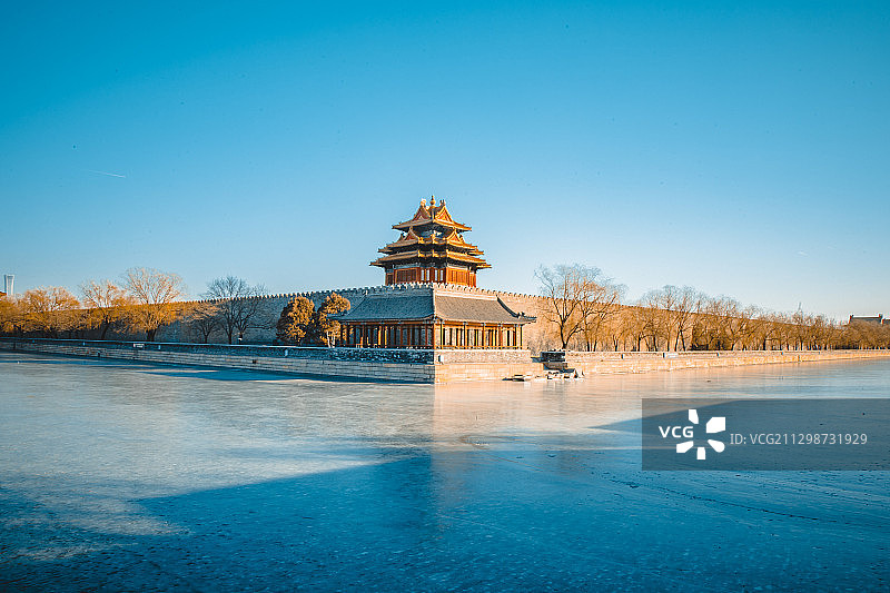北京市地标故宫角楼图片素材