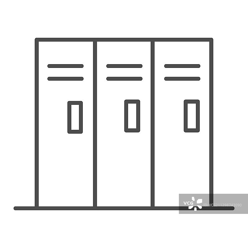 体育储物柜细线图标图片素材