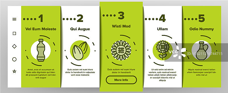 向日葵产品新手引导图标集图片素材