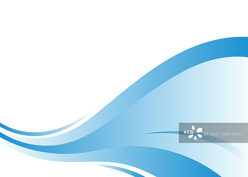 抽象蓝色曲线交替波浪图片素材