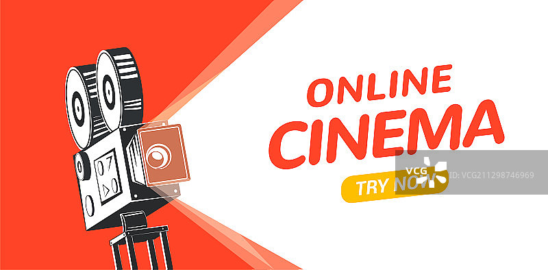 在线电影院海报背景图片素材