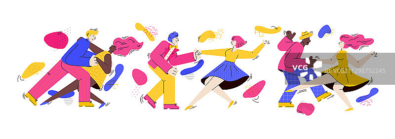 情侣舞蹈潮流banner模板图片素材