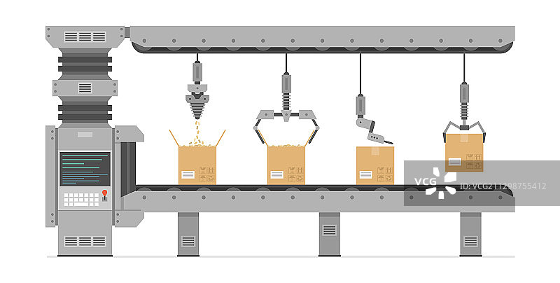 自动化生产输送带图片素材