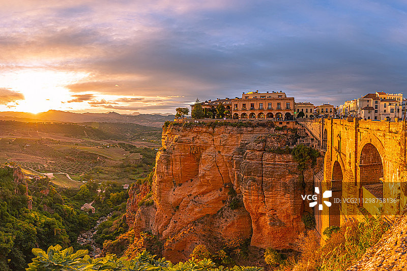 西班牙 龙达落日图片素材