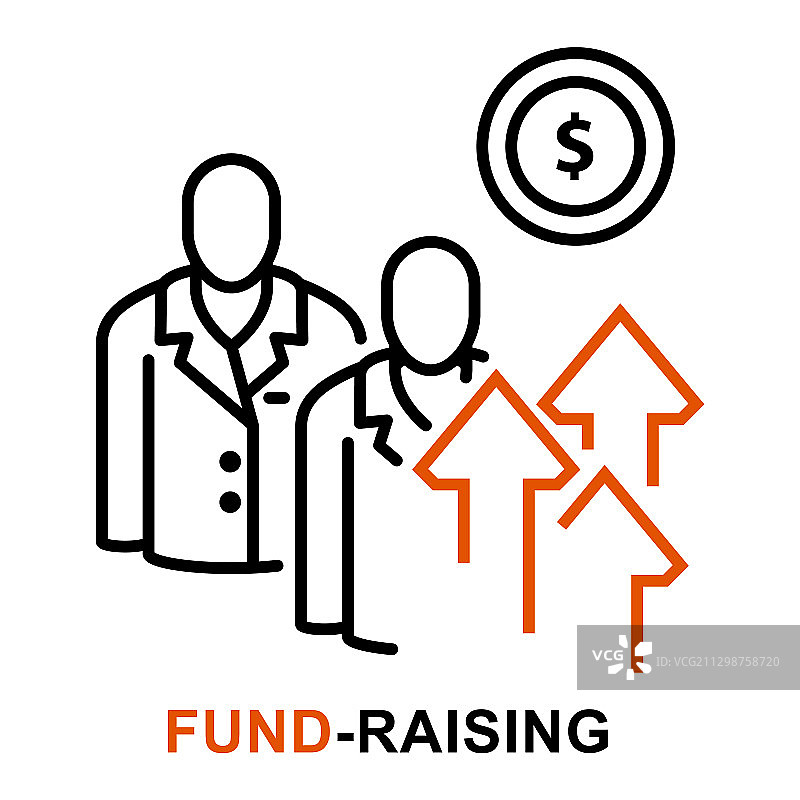 众筹图标：资金募集与风险基金图片素材