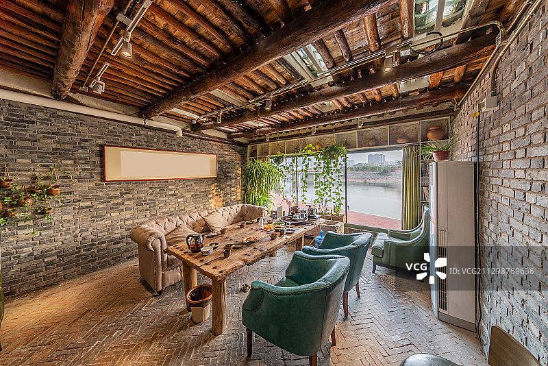 中式装修茶社图片素材