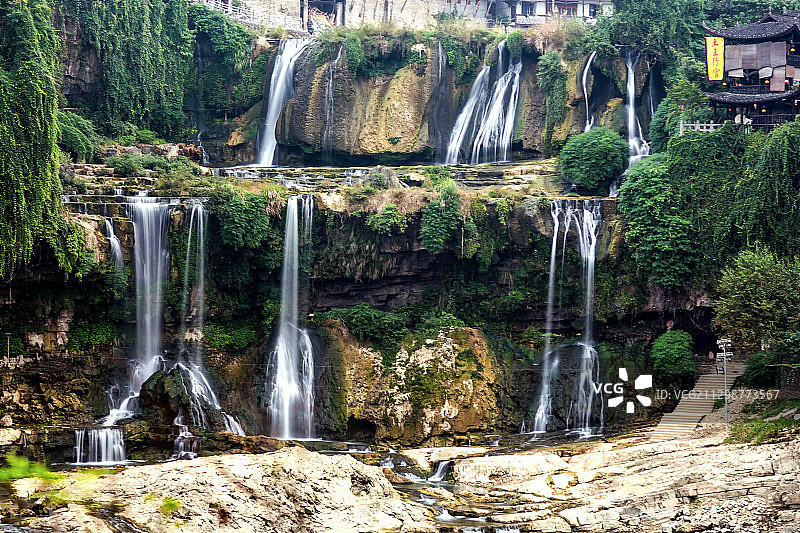 芙蓉镇大瀑布图片素材