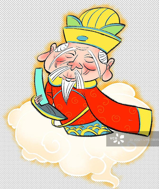 腊月二十三灶王爷山上天图片素材