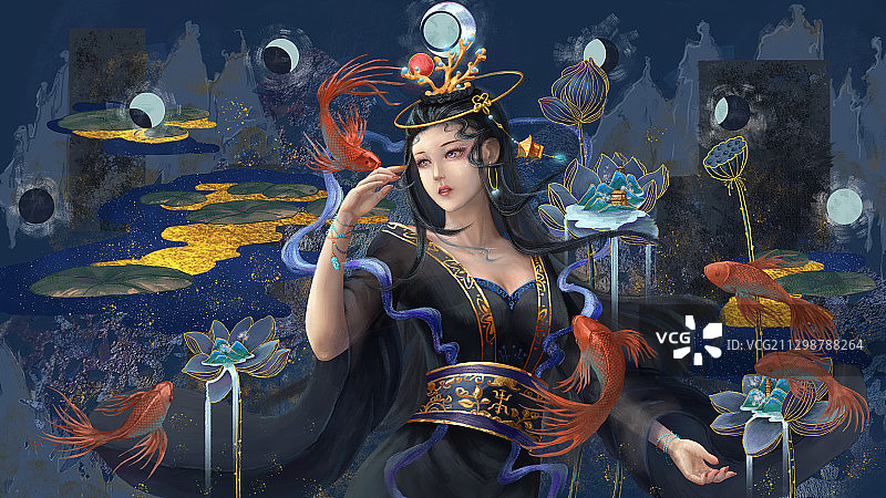 古风女子图片素材