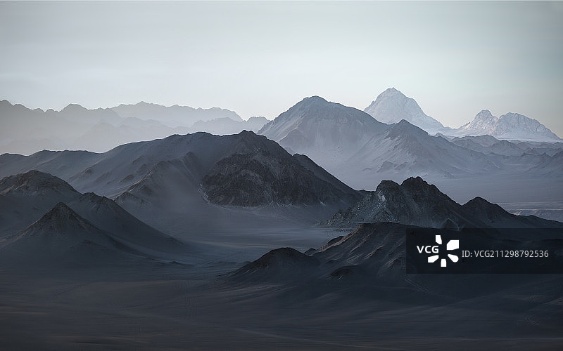 冷湖黑山图片素材