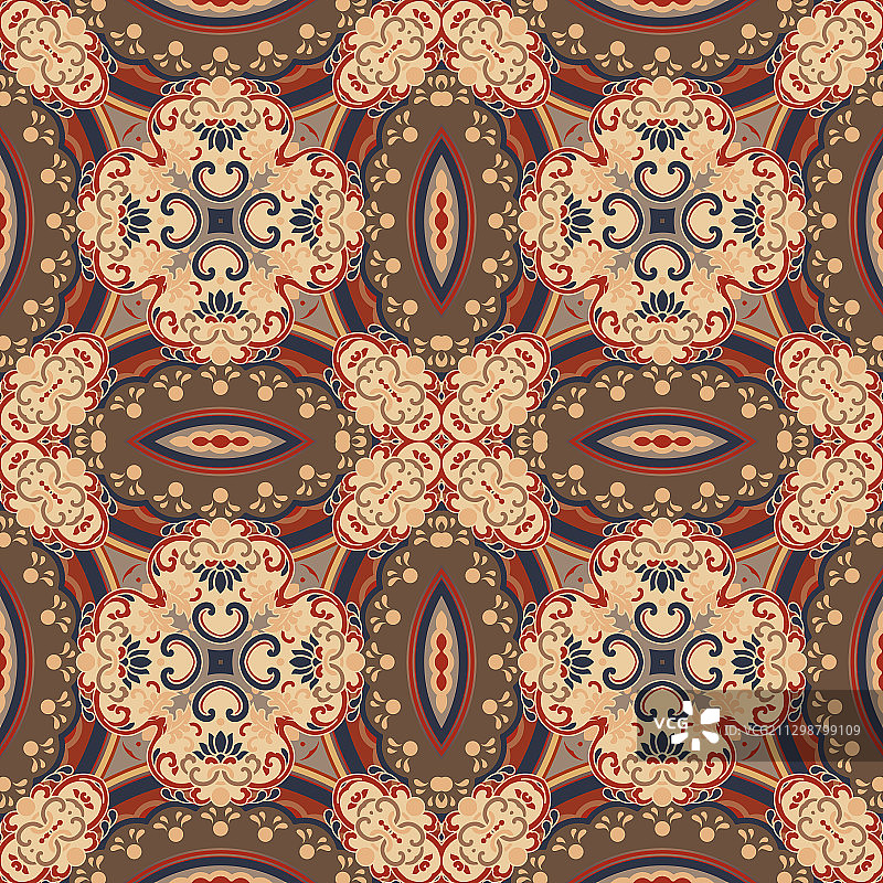 无缝的复古花纹背景底纹图案图片素材