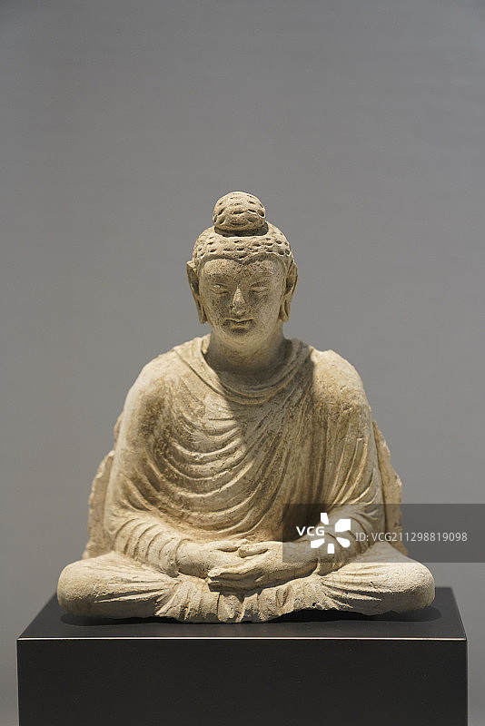佛坐像 犍陀罗 贵霜王朝图片素材