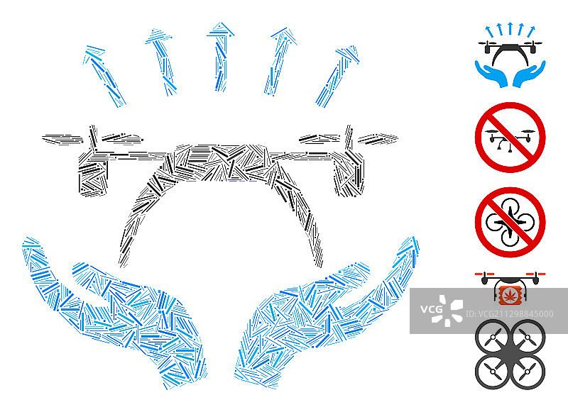 线条直升机启动图标拼贴图片素材