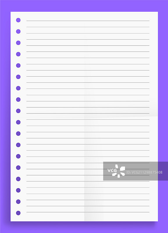 褶皱的标准A4系列空白内衬纸图片素材