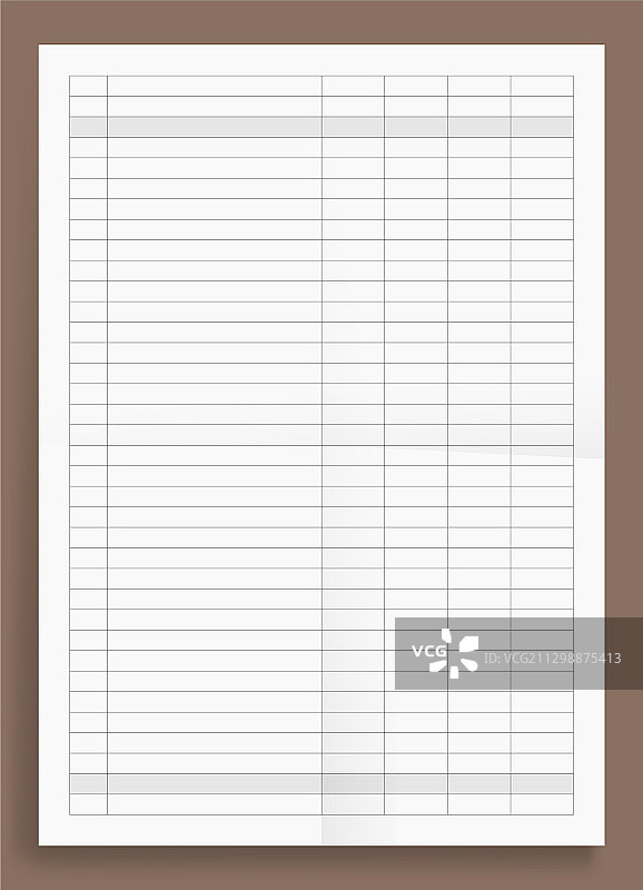 皱巴巴的标准空白会计表单样机图片素材