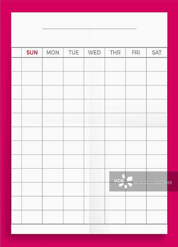 A4标准空白周计划表褶皱样式图片素材