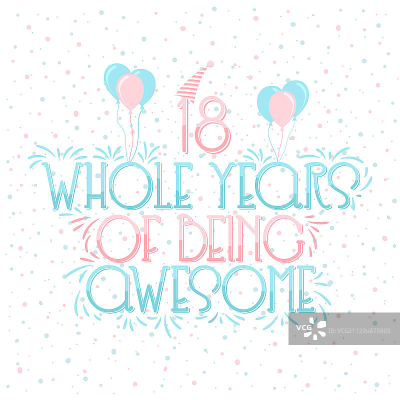 18岁生日与18周年纪念图片素材