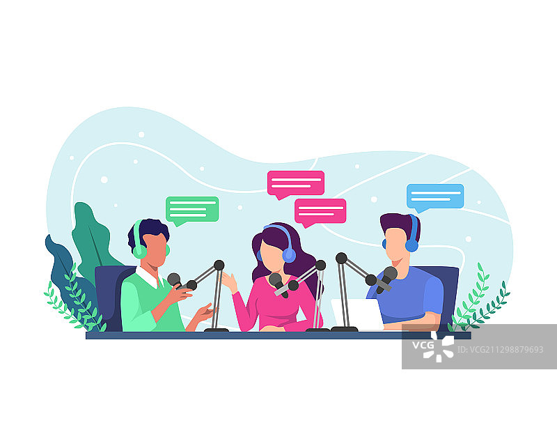 播客概念图片素材