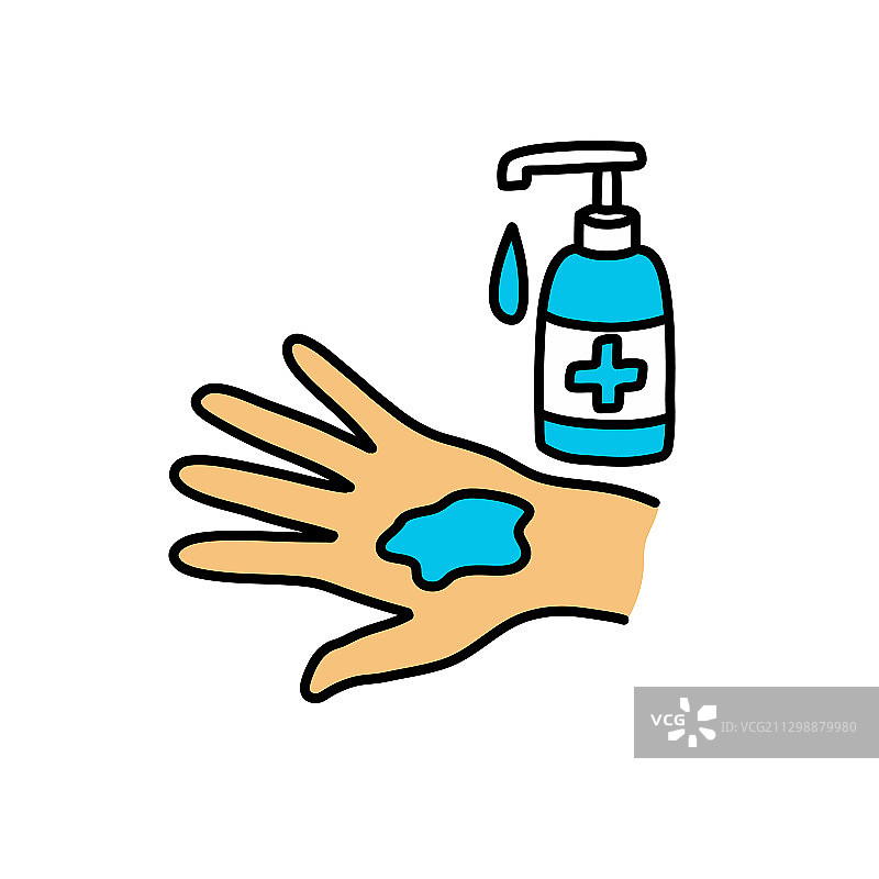 手洗涂鸦图标图片素材